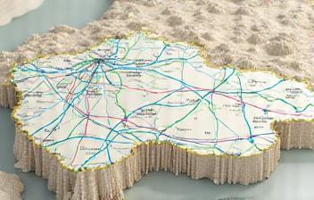 Czech highway network map used in outreach